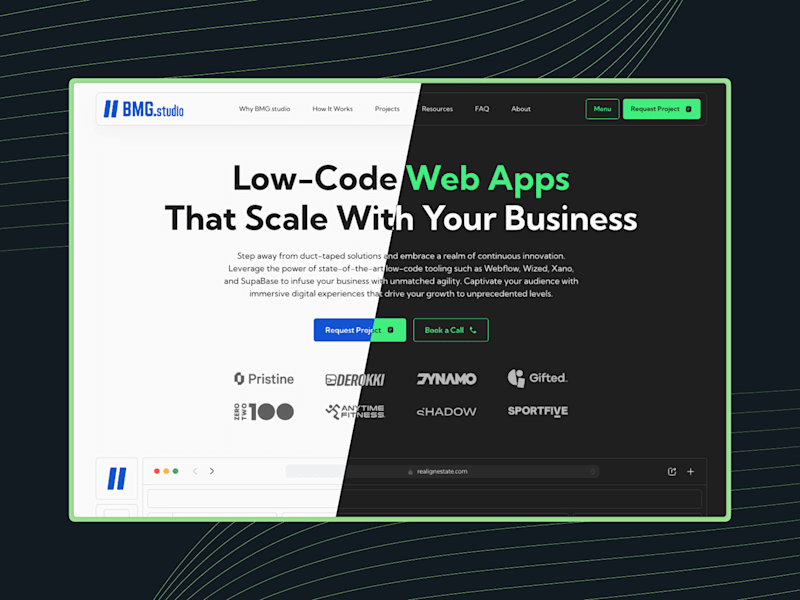 Cover image for BMG Studio Website Redesign and Webflow Dev