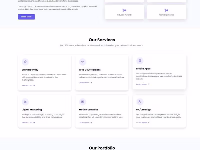 Cover image for Creative Agency Landing Page