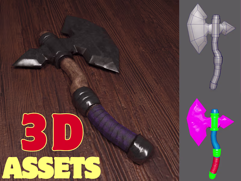 Cover image for 3D assets for real time experiences VR , Videogames and films