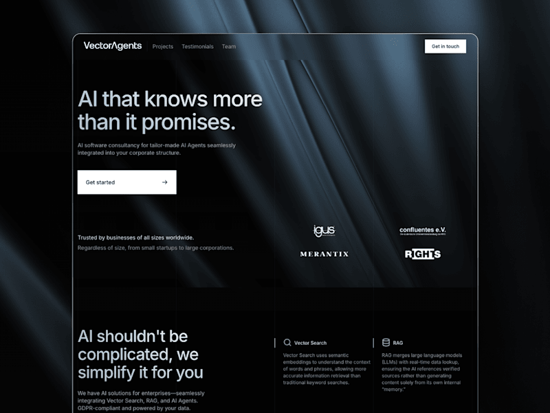 Cover image for VectorAgents | Framer Website Development