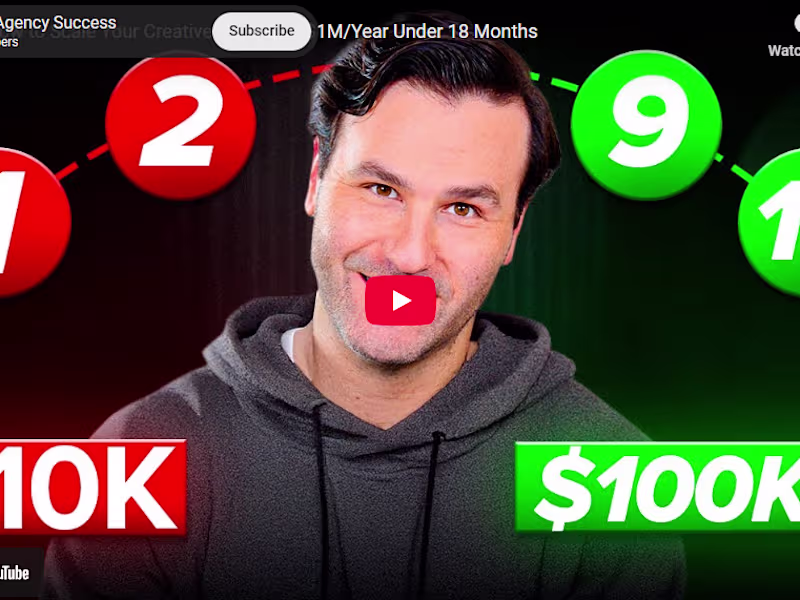 Cover image for Here's How to Scale Your Creative Agency to $1M/Year Under 18 M…