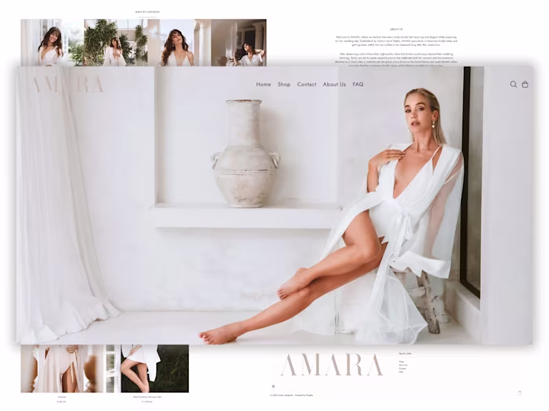 Cover image for Luxury Shopify Website Development for Amara Bespoke