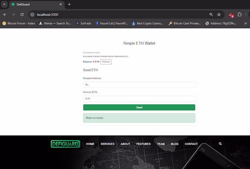 Cover image for • Built a simple ETH
