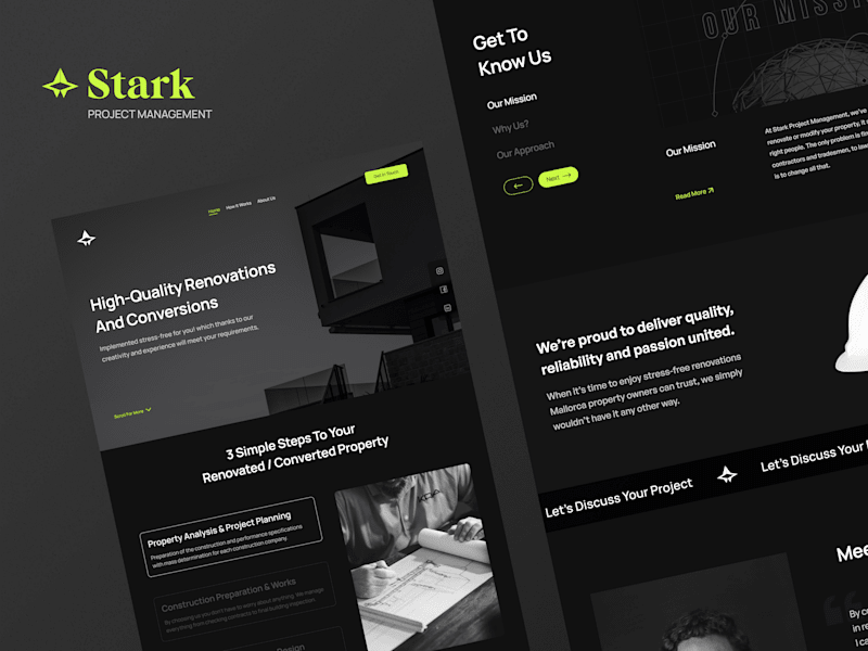 Cover image for Stark - Real Estate Project Management UI UX Landing page design