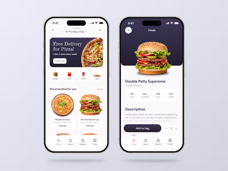 Cover image for Food App UI Design