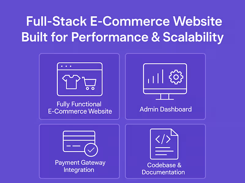 Cover image for Full-Stack E-Commerce Website Built for Performance, Scalability