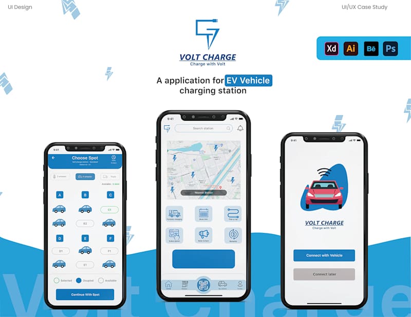 Cover image for UI Design For Ev charging station App