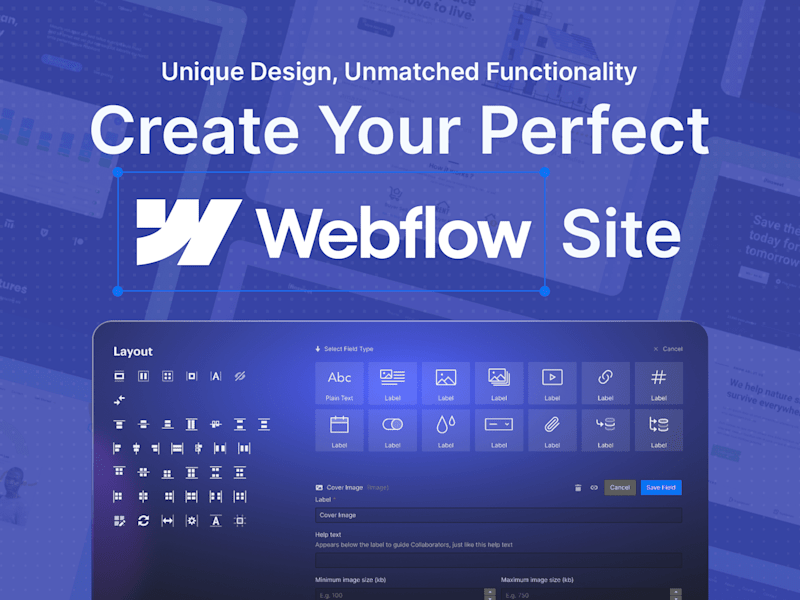 Cover image for Design and develop your custom Webflow website