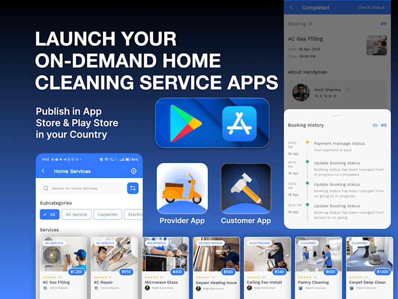 Cover image for On-Demand Home Services App Development for HomeFix Thailand