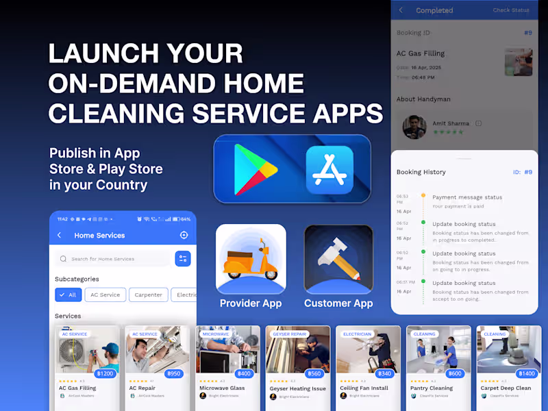 Cover image for On-Demand Home Services App Development for HomeFix Thailand