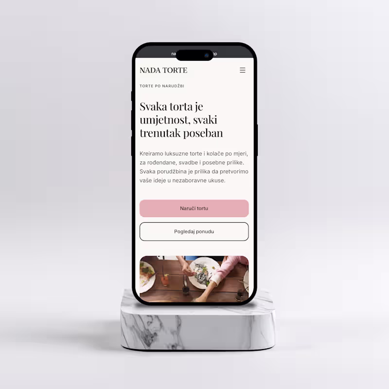 Cover image for NADA TORTE Website (UI/UX +