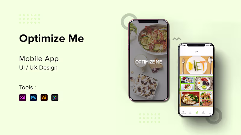 Cover image for Optimize Me (Diet Plan App) :: Behance