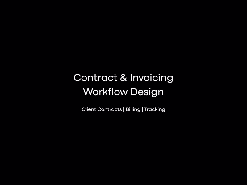 Cover image for Contract & Invoicing Workflow Design