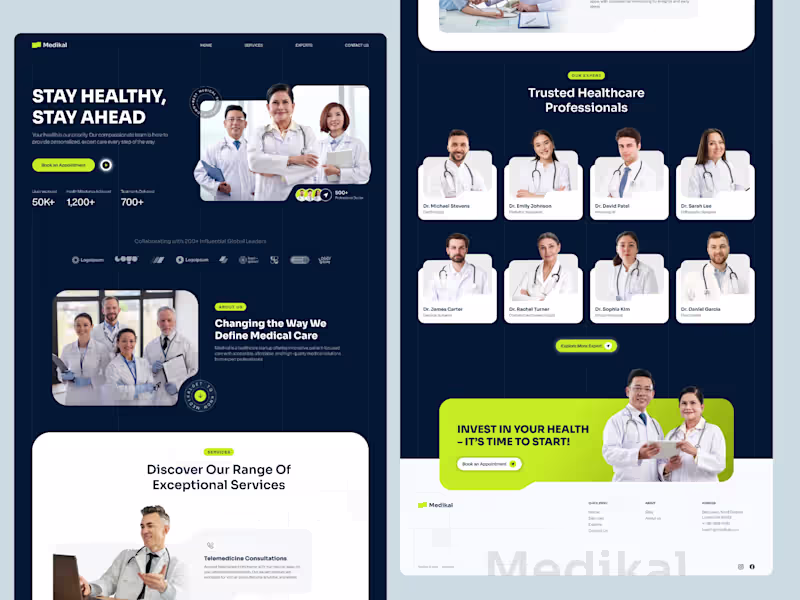 Cover image for Medical Brand Landing Page Design