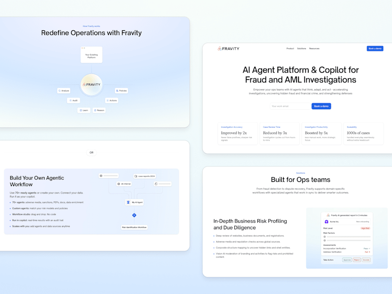 Cover image for Fravity AI Landing Page Redesign