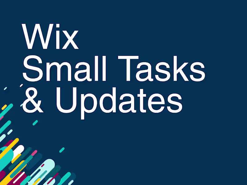 Cover image for Wix Website Small Tasks & Updates