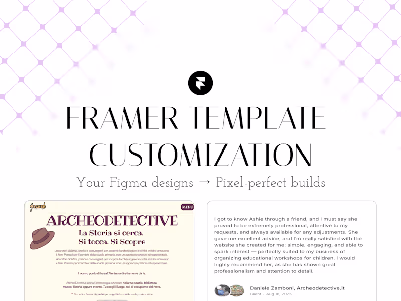 Cover image for Framer Template Customization