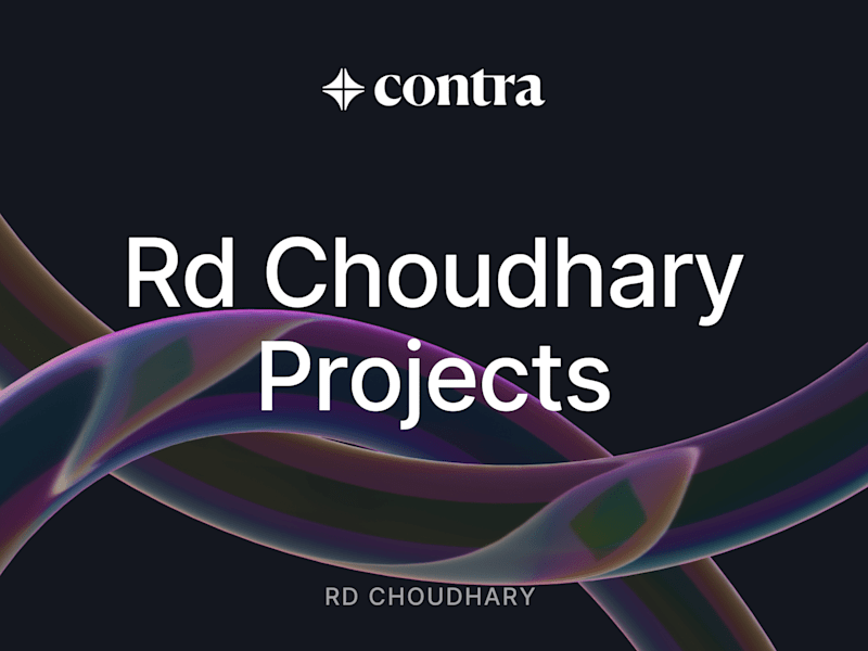 Cover image for Rd Choudhary work portfolio 