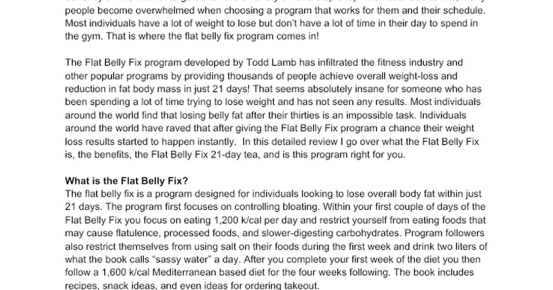 Cover image for Flat Belly Fix Tea Product Copywriting