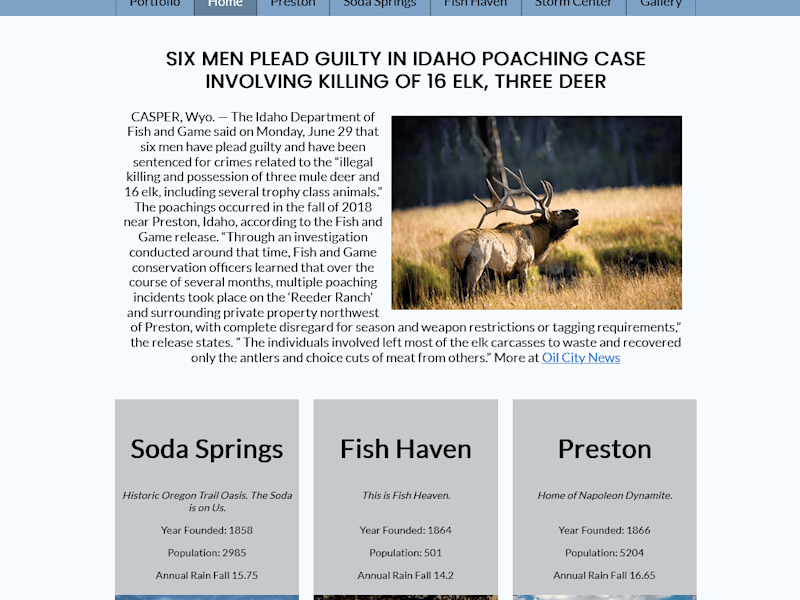 Cover image for Weather Page