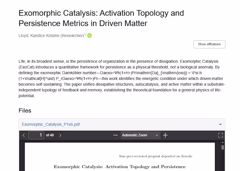 Cover image for Premium preprints, this one 40 pages, delivered with depth, ...