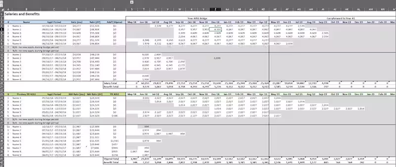 Cover image for Salary and Benefits budget for grant tracking The goal was t...