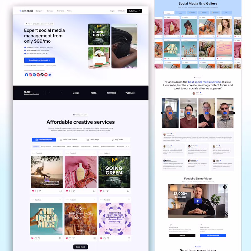 Cover image for I have created the full Webflow website for Feedbird, focusi...
