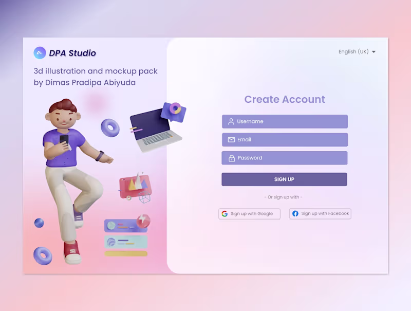 Cover image for DPA Studio - Sign Up Page