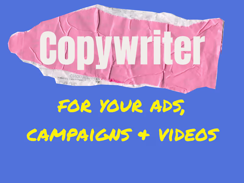 Cover image for Copy for your ads, campaign, videos or posts