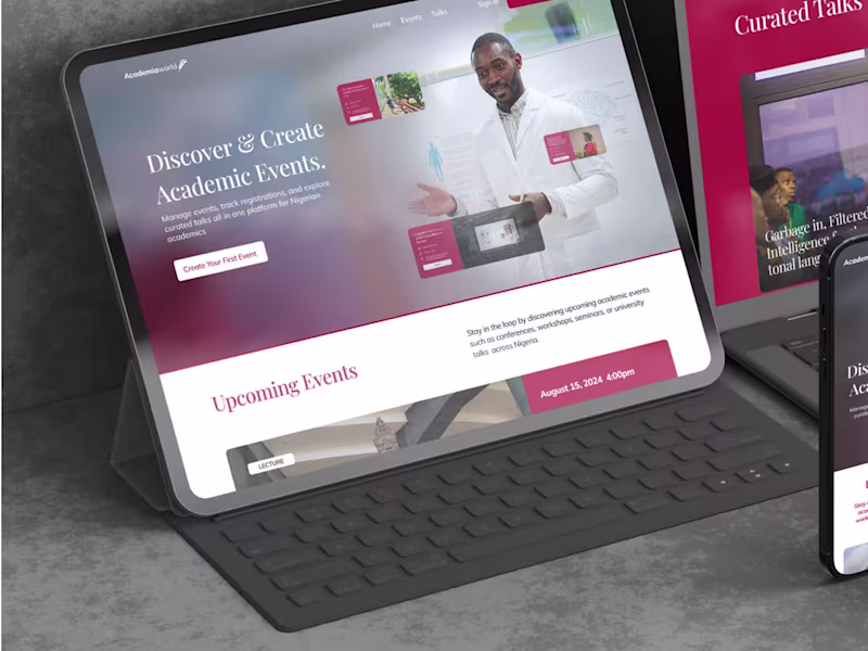 Cover image for Academia World – Empowering Academics to Host and Share Events