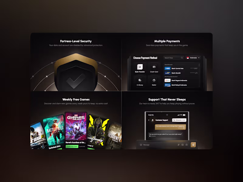 Cover image for PlayMuch - Website Components/Bento