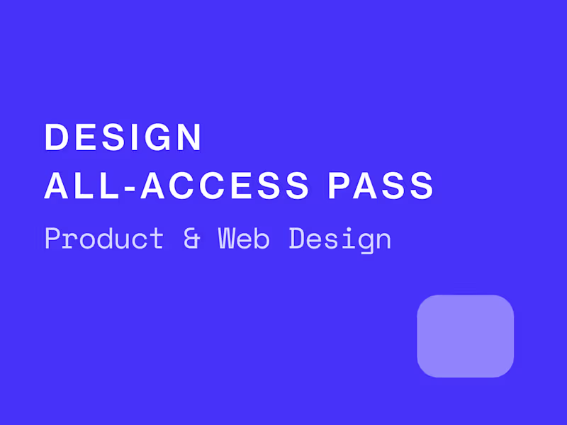 Cover image for Design All-Access Pass