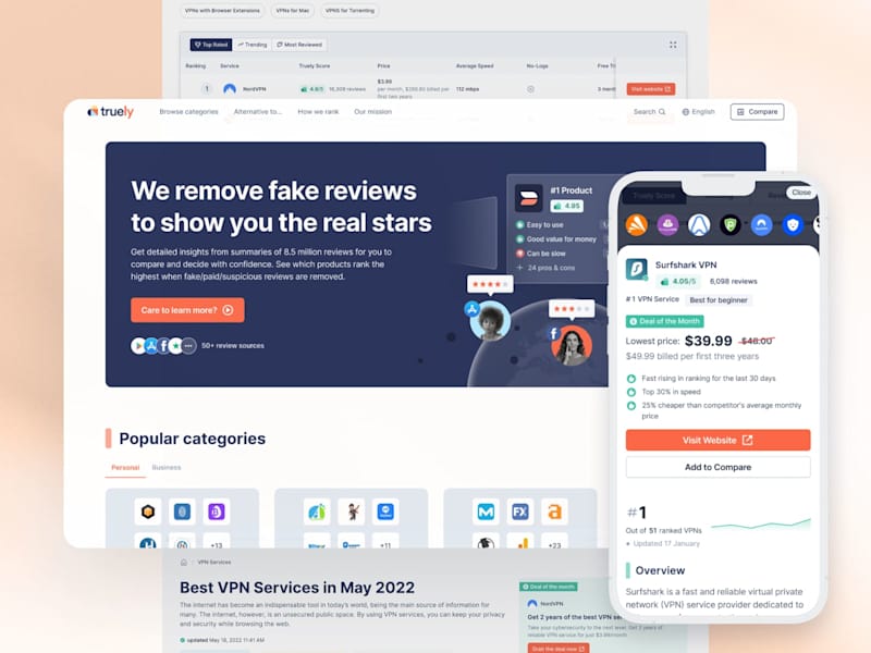 Cover image for UX/UI Design for Comparison Site