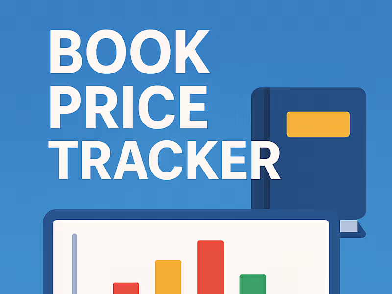 Cover image for Book Price Tracker — Web Scraping & Data Export