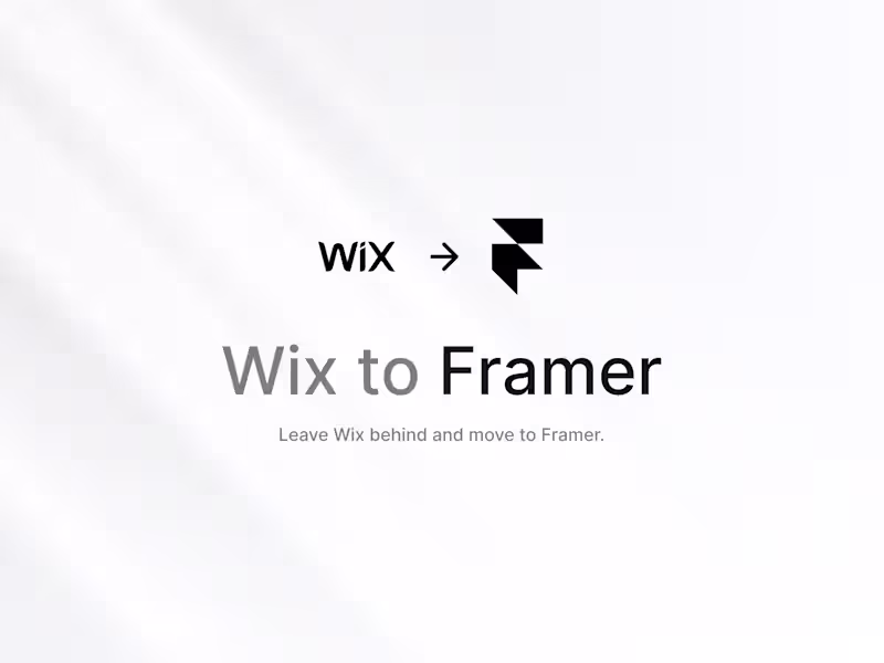 Cover image for Wix to Framer Migration