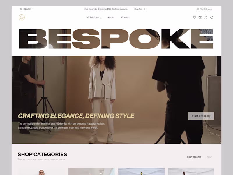 Cover image for Bespoke Ecommerce Fashion wordpress website Development