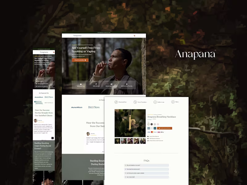 Cover image for Anapana | E-commerce → Branding & Development.