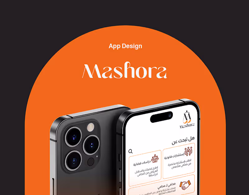 Cover image for Mashora - Legal Services Application - EGYPT on Behance