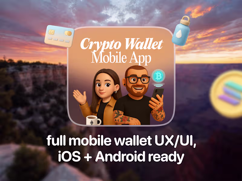 Cover image for Crypto Wallet Mobile App - iOS + Android Design