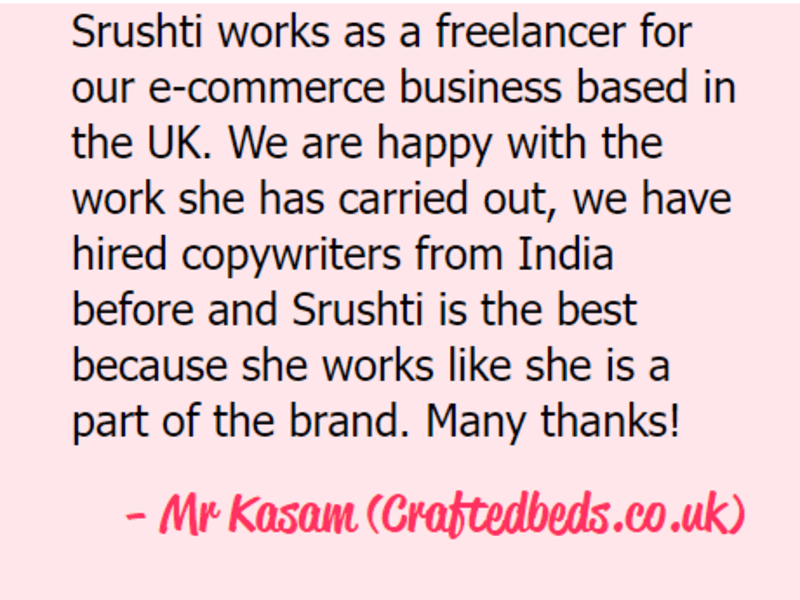 Cover image for Srushti S | Copywriter