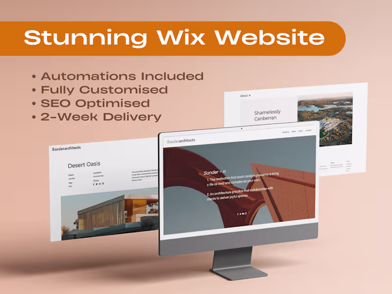 Cover image for Stunning Wix Website + Automations Included