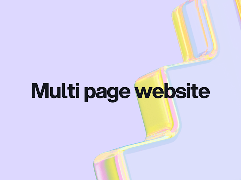 Cover image for Multi page website in Framer