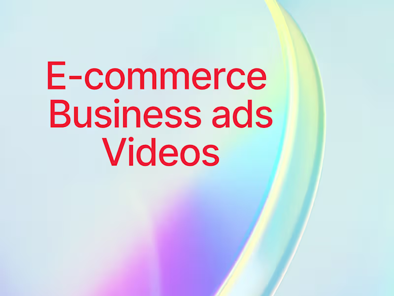 Cover image for E-commerce business ads Videos 