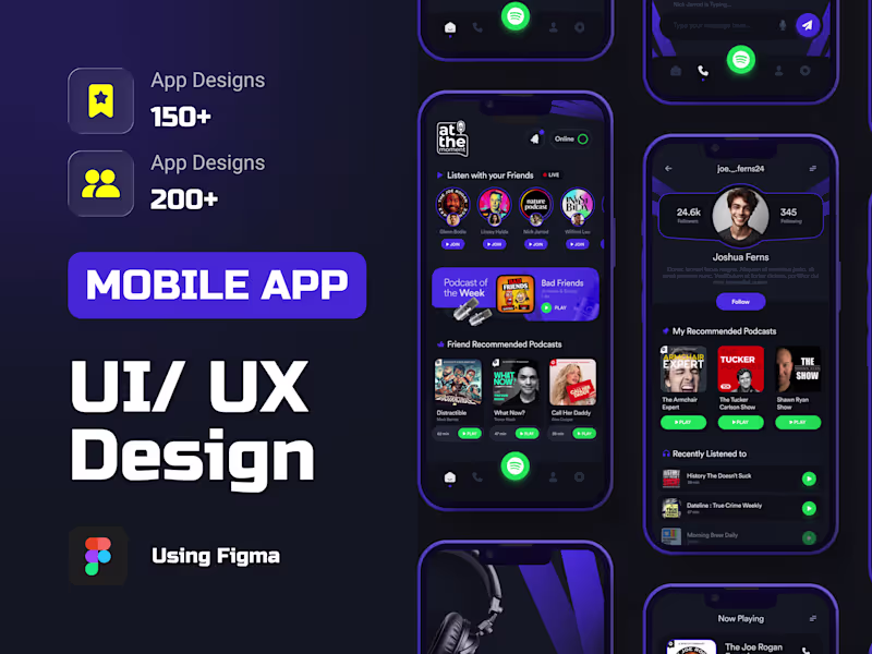 Cover image for design mobile app UI UX in figma