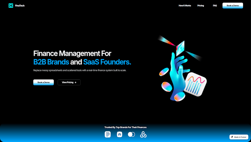 Cover image for Finatech - Fintech Landing Page Built in Framer