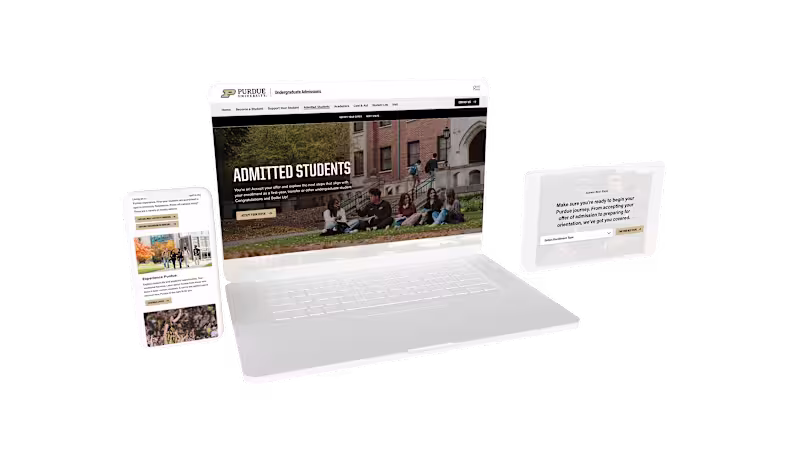Cover image for Purdue University Admissions Website Redesign