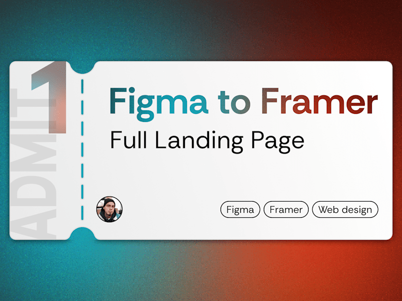 Cover image for Figma to Framer — Full Landing Page 