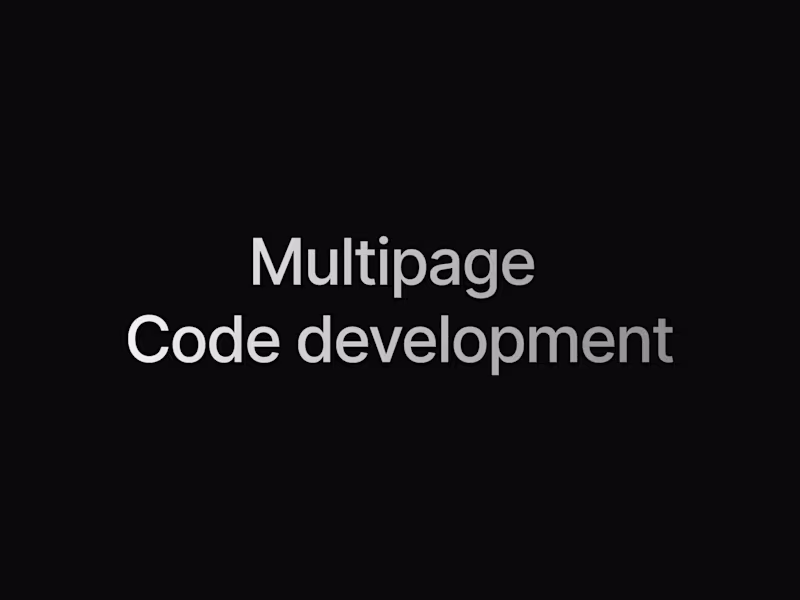 Cover image for Multipage Code Development