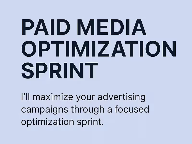 Cover image for Paid Media Optimization Sprint