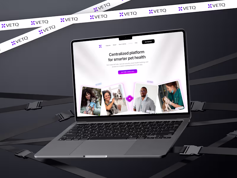 Cover image for Landing Page Design For VetQ - Case Study